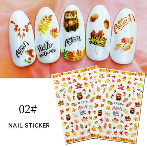 Maple Leaves 3D Nail Stickers Fall Leaf Flowers Line Sliders For Nails Self Adhesive Stickers Autumn Manicuring Decals Transfer Nail Decals Sticker For Pretty Girl Self-Adhesive Nail Decals Designer Nail Stickers for Acrylic