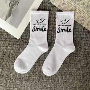 Marble Print Style Harajuku Skateboard Long Socks Creative Fun Lightning Hip Hop Style Socks Streetwear Casual Cotton Socks Unisex Street Couple Socks For Men And Women