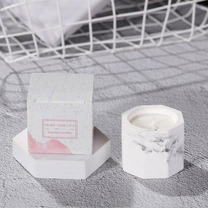 Marbled Plaster Scented Soy Candles Candlestick Aromatherapy For Party Gifts Marbled Plaster Scented Soy Candles Candlestick Aromatherapy Stress Relief Candles For Birthday Wedding Decoration Christmas Handmade