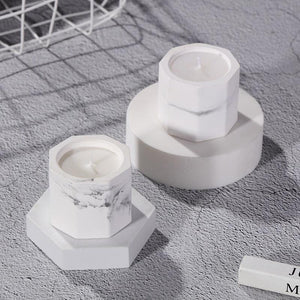 Marbled Plaster Scented Soy Candles Candlestick Aromatherapy For Party Gifts Marbled Plaster Scented Soy Candles Candlestick Aromatherapy Stress Relief Candles For Birthday Wedding Decoration Christmas Handmade