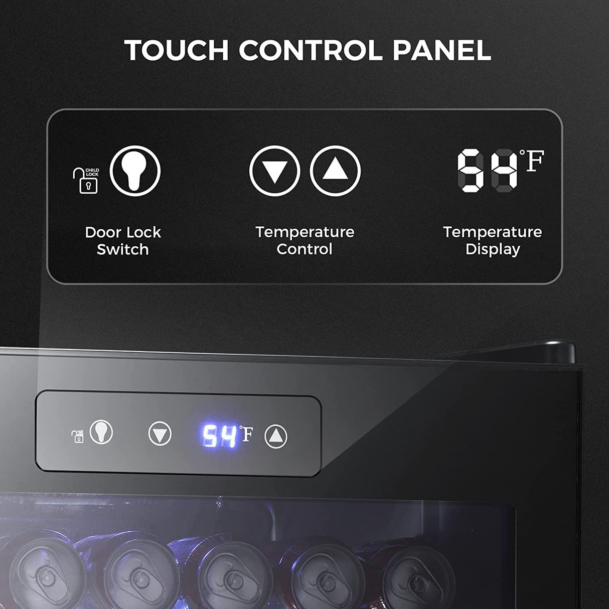 Matte Beverage Refrigerator and Cooler W58128H