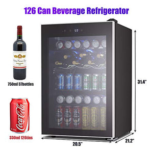 Matte Beverage Refrigerator and Cooler W58128H