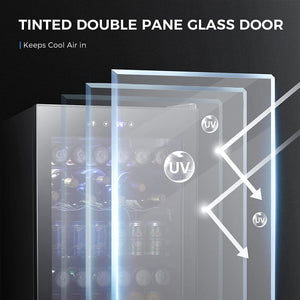 Matte Beverage Refrigerator and Cooler W58128H