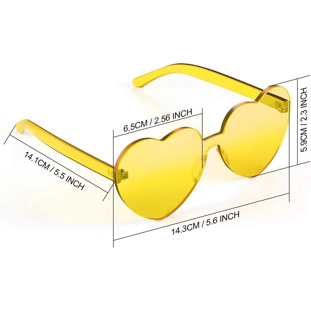 Maxdot Heart Shape Sunglasses Party Sunglasses