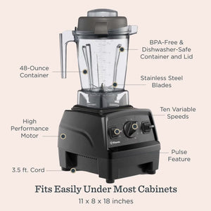 Vitamix E310 Explorian Blender, Professional-Grade, 48 Oz. Container, Black