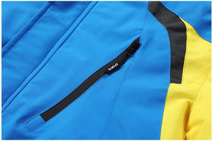 Men Blue Winter Outdoor Jacket New Ski Snow Warm Jacket Coat New Design Stylish Men's Breathable Jacket Comfortable Casual Hooded Waterproof Thick Fleece Jackets For Men Detachable Hood Jacket