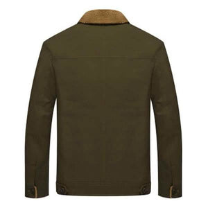 Men Fur Collar Army Tactical Jacket