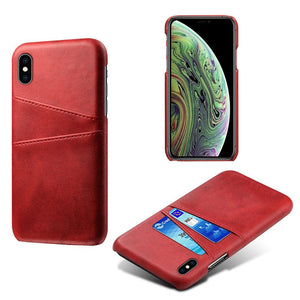 Men Leather Durable Shockproof Protective Cover For iPhone 14 Pro 13 Pro MAX Luxury Leather Card Holder Phone Case Stylish Leather Cover For iPhone 2 Credit Card Slots Holders Compatible for iPhone 13