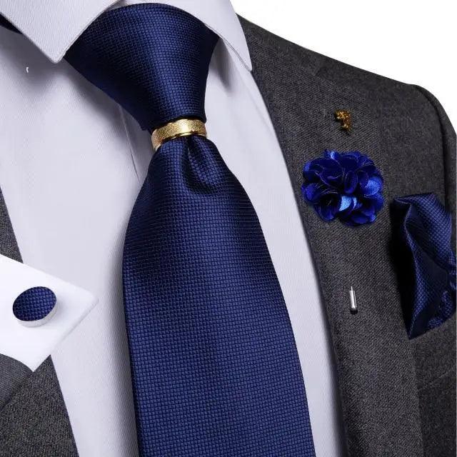 Men Luxury Red Silk Necktie Matching Cufflinks Set For Men Bridegroom Wedding Business Necktie Elegant Design Ideal Gift For Men