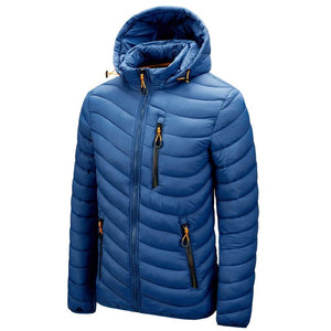 Men's Autumn Winter Classic Hooded Jacket Warm Coat Hooded Winter Coat Warm Adjustable Hood Jacket Cotton Removable Hood Jackets Men Simple Casual Vintage Detachable Hat Outfits Warm Men Lightweight Soft Jackets