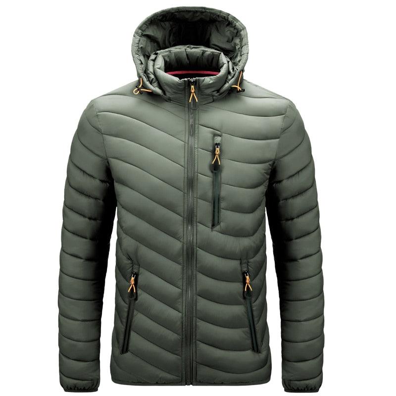 Men's Autumn Winter Classic Hooded Jacket Warm Coat Hooded Winter Coat Warm Adjustable Hood Jacket Cotton Removable Hood Jackets Men Simple Casual Vintage Detachable Hat Outfits Warm Men Lightweight Soft Jackets