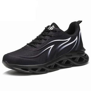 Men's Flame Printed Sneakers Flying Weave Sports Comfortable Running Outdoor Men Athletic Shoes Breathable Casual Sports High Quality Sport Design Sneaker