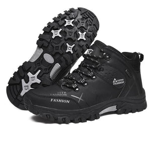 Men's Winter Snow Boots Waterproof Leather Sports Super Warm Men's Boots Outdoor Hiking Boots Work Travel Shoes Trail Climbing Shoes Lace Up Anti-Slip Waterproof Working Outdoor Boots