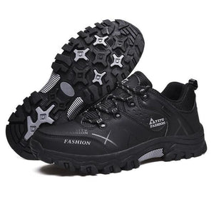 Men's Winter Snow Boots Waterproof Leather Sports Super Warm Men's Boots Outdoor Hiking Boots Work Travel Shoes Trail Climbing Shoes Lace Up Anti-Slip Waterproof Working Outdoor Boots