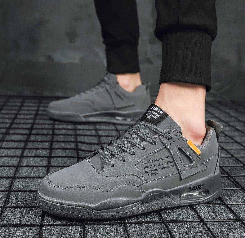 Men White Casual Leather Fashion Sneakers Breathable Sports Running Shoes Leather Running Sport Air Cushion Outdoor Training Sneakers High Quality Design