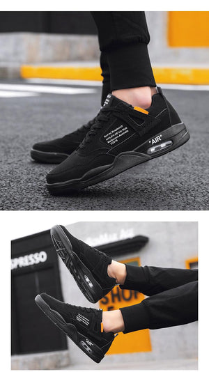 Men White Casual Leather Fashion Sneakers Breathable Sports Running Shoes Leather Running Sport Air Cushion Outdoor Training Sneakers High Quality Design
