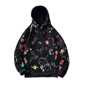 Mens Casual Hoodie Sweatshirt Vintage Yellow Painted Style Hip Hop Creativity Streetwear Men Hooded Sweatshirt Streetwear Loose Hoodies Letter Printing Hoody