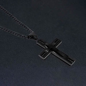 Men's Cross Necklaces in Stainless Steel