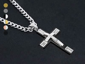Men's Cross Necklaces in Stainless Steel