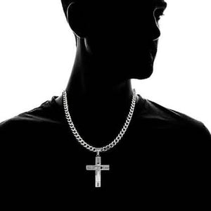 Men's Cross Necklaces in Stainless Steel