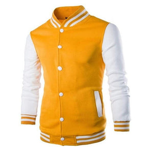 Mens Fashion Casual Slim Fit Jacket Men/Boy Baseball Jacket Men Fashion Design Classic Elegant Clothing Men's College Comfortable Jacket High School Long Sleeves Jackets