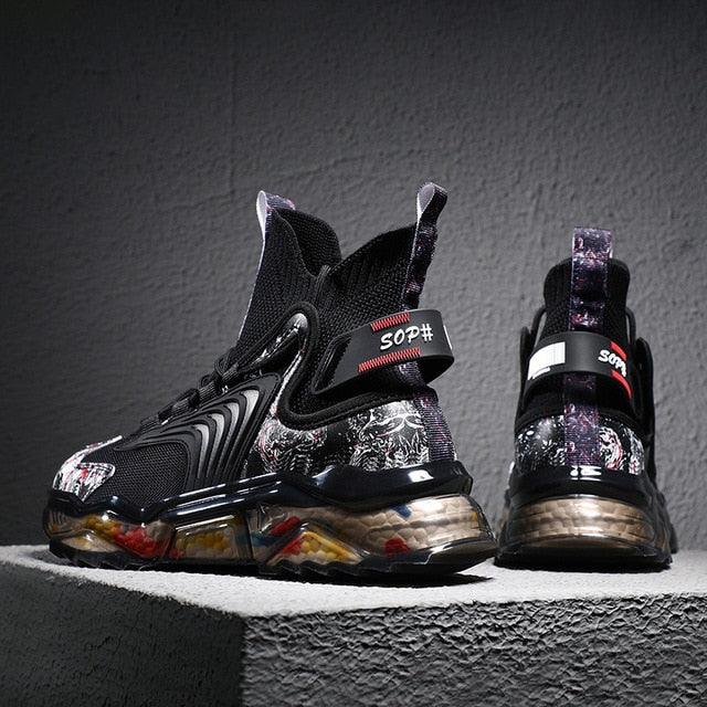 Mens Luxury Sneakers Casual Sports Trainer Race White Shoes Fashion Running Modern Sneakers Autumn Breathable Trendy Mens Walking Casual Sneakers