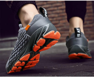 Mens Modern Sneakers Breathable Running Shoes Outdoor Sport Casual Couples Gym Mens Lightweight Unique Design Bottom Breathable Tennis Sport Sneakers