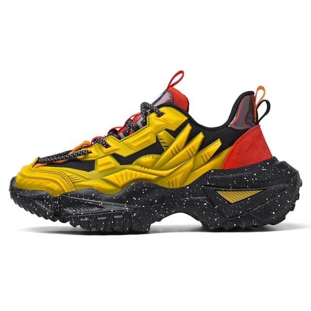 Mens Strong Casual Fashion Chunky Sneakers Height Increasing Spring Thick Sole Footwear Fashion High Quality Sneakers Slip on Walking Shoes High Top Casual Shoes For Men