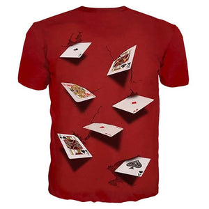 Men's T-Shirt Graphic Simulation Short Sleeve Casual Tops