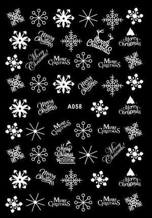 Merry Christmas Nail Art Decals Decoration Self Adhesive Nail Art Stickers Manicure Design White Snow Sticker for Nail Design Xmas Gift Nails Snowflake Nail Art Stickers Decals Christmas Nail 3D Self Adhesive Nail Stickers for Acrylic Nails Snowflake