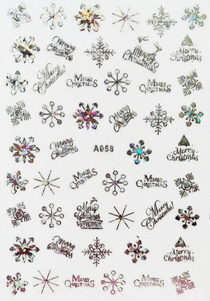 Merry Christmas Nail Art Decals Decoration Self Adhesive Nail Art Stickers Manicure Design White Snow Sticker for Nail Design Xmas Gift Nails Snowflake Nail Art Stickers Decals Christmas Nail 3D Self Adhesive Nail Stickers for Acrylic Nails Snowflake
