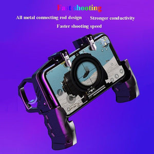 Metal Controller Joystick For Mobile Trigger Gamepad For Android Phone Shooting Game Trigger Fire Buttons Shooter Sensitive Joystick, Gamepad