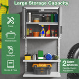 Metal Wall Cabinet with Lock and 3 Adjustable Shelves
