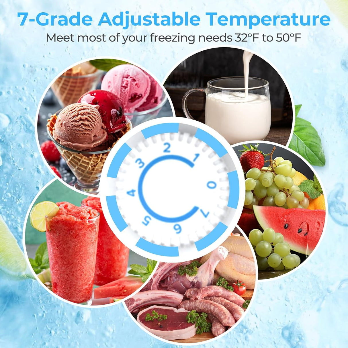 Mini Compact Refrigerator with Freezer, 2.6 Cu.Ft 58070RRE0