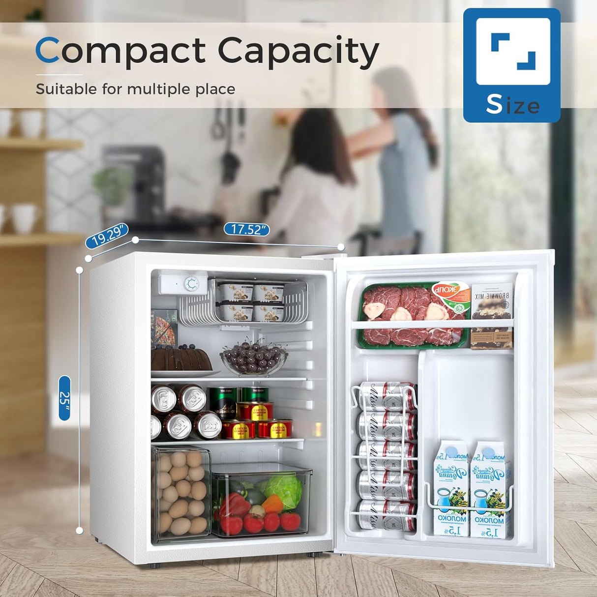 Mini Compact Refrigerator with Freezer, 2.6 Cu.Ft 58070RRE0