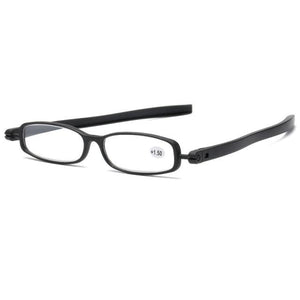 Mini Design Reading Glasses For Men Women Rotating Small Oval Presbyopia Eyewear Portable Unisex Reader Eyeglasses Mini Compact Slim Reading Glasses Lightweight Portable Readers