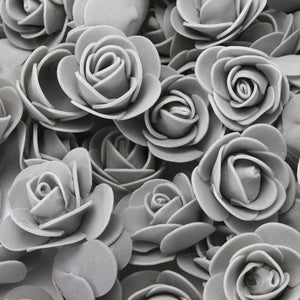Mini Fake Rose Flower Heads 50/100/200 Pieces Teddy Bear of Roses 3cm Foam Wedding Flowers Accessories Make Bridal Hair Clips Headbands Dress