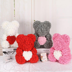 Mini Fake Rose Flower Heads 50/100/200 Pieces Teddy Bear of Roses 3cm Foam Wedding Flowers Accessories Make Bridal Hair Clips Headbands Dress