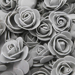 Mini Fake Rose Flower Heads 50/100/200 Pieces Teddy Bear of Roses 3cm Foam Wedding Flowers Accessories Make Bridal Hair Clips Headbands Dress