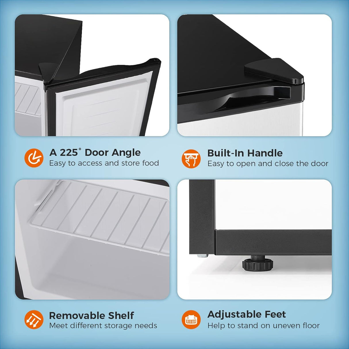 1.6\2.6\3.2 cu. ft Mini Fridge with Freezer