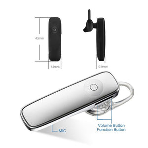Mini Wireless Bluetooth Black Earphone Driving Handsfree Call Business Headset Improved Comfort Bluetooth Easy Pairing Headphone With Mic Long Distance Connection Earphone For All Smart Phones