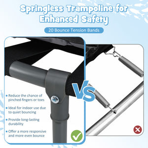 9 FT Folding Gymnastics Balance Beam with Anti-slip Base and Pine Wood Frame-Multicolor