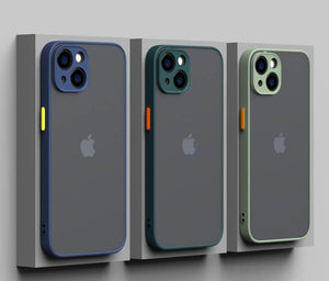 Minimalistic Shockproof Armor Case For iPhone 13 14 12 11 Pro Max XR XS X Luxury Silicone Bumper Clear Hard Cover Mini Luxury Silicone Bumper Clear Hard Cover