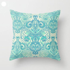Mint Green Cushion Cover Pillowslip Home Supplies Decorative Fresh Mint Green Gray Watercolour Stripes Generic Solid Decorative Bedroom Pillow Cases Covers Pillow Case Simple Living Room