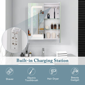 Patio Rattan 360° Swivel Recliner Chair with Adjustable Backrest and Footrest-White