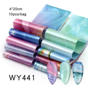Mix Nail Art Transfer Foil Sticker Angles Decoration Nail Art Decals Design For Nails Wraps Follie Nail Foil Transfer Sticker Kit, Nail Art Decals Nail Foil Glass Paper Nail Decals Nail Wraps for Nail Art Decorations Supplies
