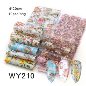 Mix Nail Art Transfer Foil Sticker Angles Decoration Nail Art Decals Design For Nails Wraps Follie Nail Foil Transfer Sticker Kit, Nail Art Decals Nail Foil Glass Paper Nail Decals Nail Wraps for Nail Art Decorations Supplies