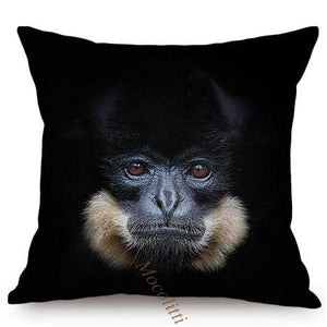 Modern Black And White Animals Portrait Photography Of Lion Zebra Elephant Tiger Pattern Sofa Pillow Cover Home Decor Square Cushions Cover 45x45cm