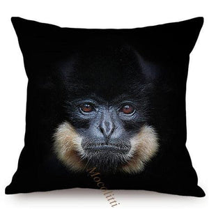 Modern Black And White Animals Portrait Photography Of Lion Zebra Elephant Tiger Pattern Sofa Pillow Cover Home Decor Square Cushions Cover 45x45cm