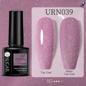 Modern Luxury Autumn Winter Womens Gel Polish Glossy Matte Diamond Effect Long Lasting Nail Art Sequins Design